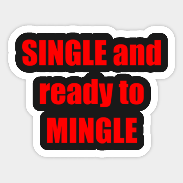 Single Not Ready To Mingle Manga Red Single and Ready to Mingle - Single And Ready To Mingle - Sticker